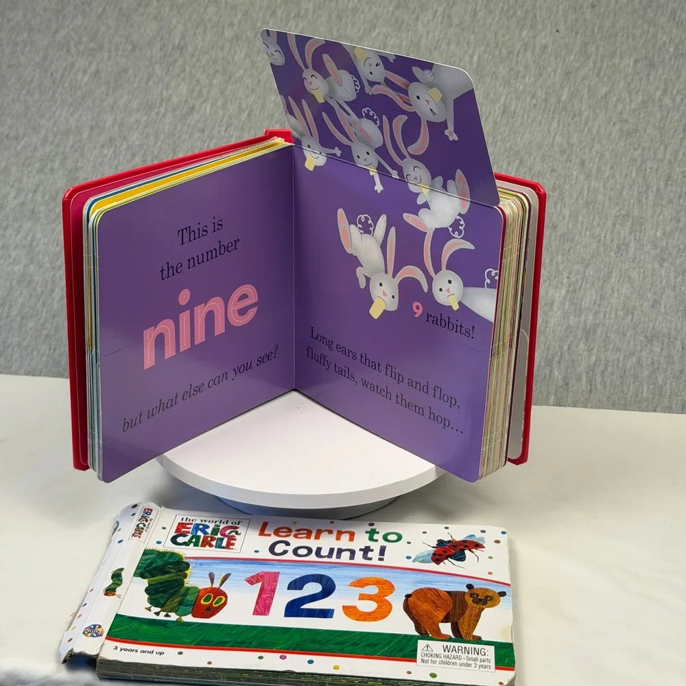 Heath McKenzie 123 Lift the Flap 1 to 100 & Eric‎ Carle Learn to Count Book Lot